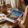Lincoln Travel Poster Wall Art, Travel Print of Lincoln Cathedral, England, Lincolnshire Art Lovers Gift, Travel Art Gift