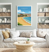 Scarborough Travel Print, Travel Poster of Scarborough, North Yorkshire Gift, England, Scarborough Gift, Wall Art Print NQ Media Designs