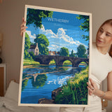 Wetherby Travel Print Wall Art, Travel Poster of Wetherby, Yorkshire, England, Wetherby Art Lovers Gift, England Gift NQ Media Designs