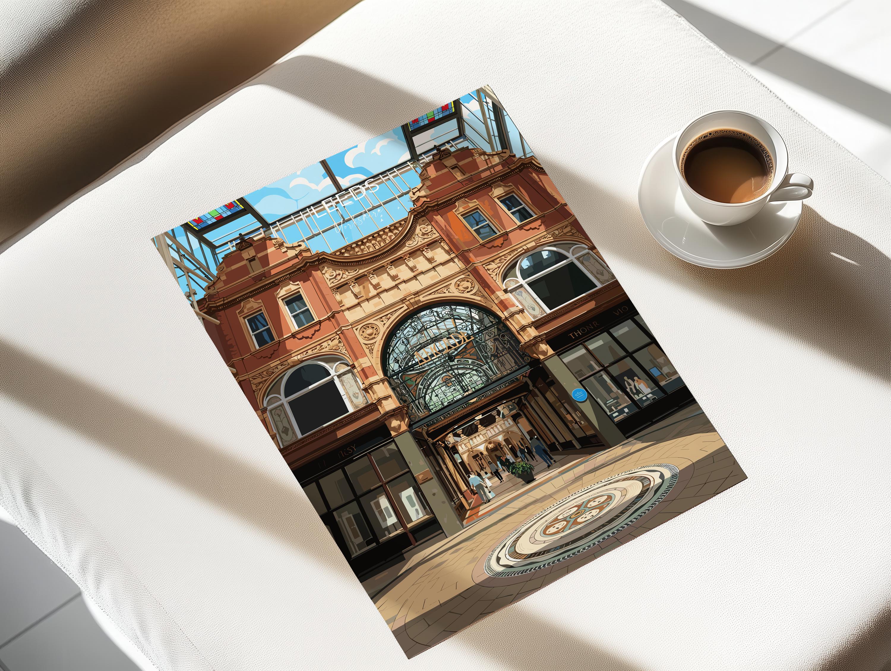 Leeds Travel Wall Art Poster, Travel Print of Leeds, West Yorkshire Wall Print, English City Art Gift NQ Media Designs