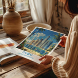 Dubai Travel Print, Travel Poster of Dubai, Dubai Marina Art lovers Gift, UAE Wall Art Gift NQ Media Designs