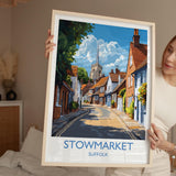 Stowmarket Travel Print, Travel Poster of Stowmarket, Stowmarket Art Lovers Gift, Suffolk Coast Wall Art NQ Media Designs