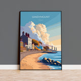 Sandymount Print, Travel Poster of Sandymount, Dublin Art, Ireland Coast, Travel Wall Art Gift NQ Media Designs