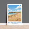 Saltburn by the Sea Travel Print, Travel Poster of Saltburn by the Sea, Yorkshire Gift, England, North Yorkshire Art, Saltburn Wall Art Gift NQ Media Designs