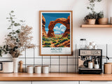 Arches National Park Travel Poster Wall Art, Travel Print of Arches, National Park Art Lovers Gift, Utah, USA, Travel Wall Art Gift NQ Media Designs