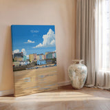 Tenby Travel Print Wall Art, Tenby Travel Poster, Wales, Pembrokeshire Coast, Welsh Art Gift, Wall Art Print NQ Media Designs
