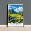 Yellowstone National Park Travel Poster Wall Art, Travel Print of Yellowstone, National Park Art Lovers Gift, Wyoming, USA, Wall Art Gift