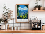 Andorra Travel Poster, Travel Print of Andorra, Europe, Andorra Wall Art Gift, Pyrenees Mountains Wall Decor Gift NQ Media Designs