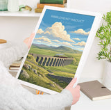 Ribblehead Viaduct Poster, Yorkshire Dales Wall Art, Settle Carlisle Railway Print, England Travel Poster, Ribblehead Gift