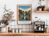 Camden Market London Print, Camden Lock Wall Art with Border, Camden Town Poster, Colourful Market Print, London Travel Print