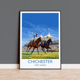 Chichester Horse Racing Poster – Elegant Goodwood Race Day Print, West Sussex Countryside, Vintage British Sporting Art NQ Media Designs