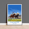 Chichester Horse Racing Poster – Elegant Goodwood Race Day Print, West Sussex Countryside, Vintage British Sporting Art