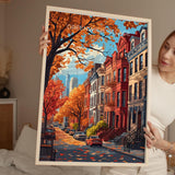 Greenwich Village New York Travel Poster Wall Art, Travel Print of Greenwich Village, New York Art Lovers Gift, USA Art Gift NQ Media Designs