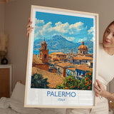 Palermo Travel Print, Travel Poster of Palermo, Italy Poster, Sicily Gift, PalermoArt, Italy Art Travel Gift NQ Media Designs