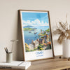 Oban Wall Art Print – Scenic Scotland Travel Poster, Harbour & Coastal Illustration, Gift for Travel Lovers