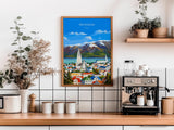 Reykjavik Print Wall Art, Reykjavik Travel Poster, Iceland Wall Art, Reykjavik Art Lovers Gift, Iceland Gift NQ Media Designs