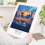Mecca Poster Wall Art, Mecca Travel Print, Saudi Arabia Wall Art Gift, Mecca Art Lovers Gift, Travel Wall Decor NQ Media Designs