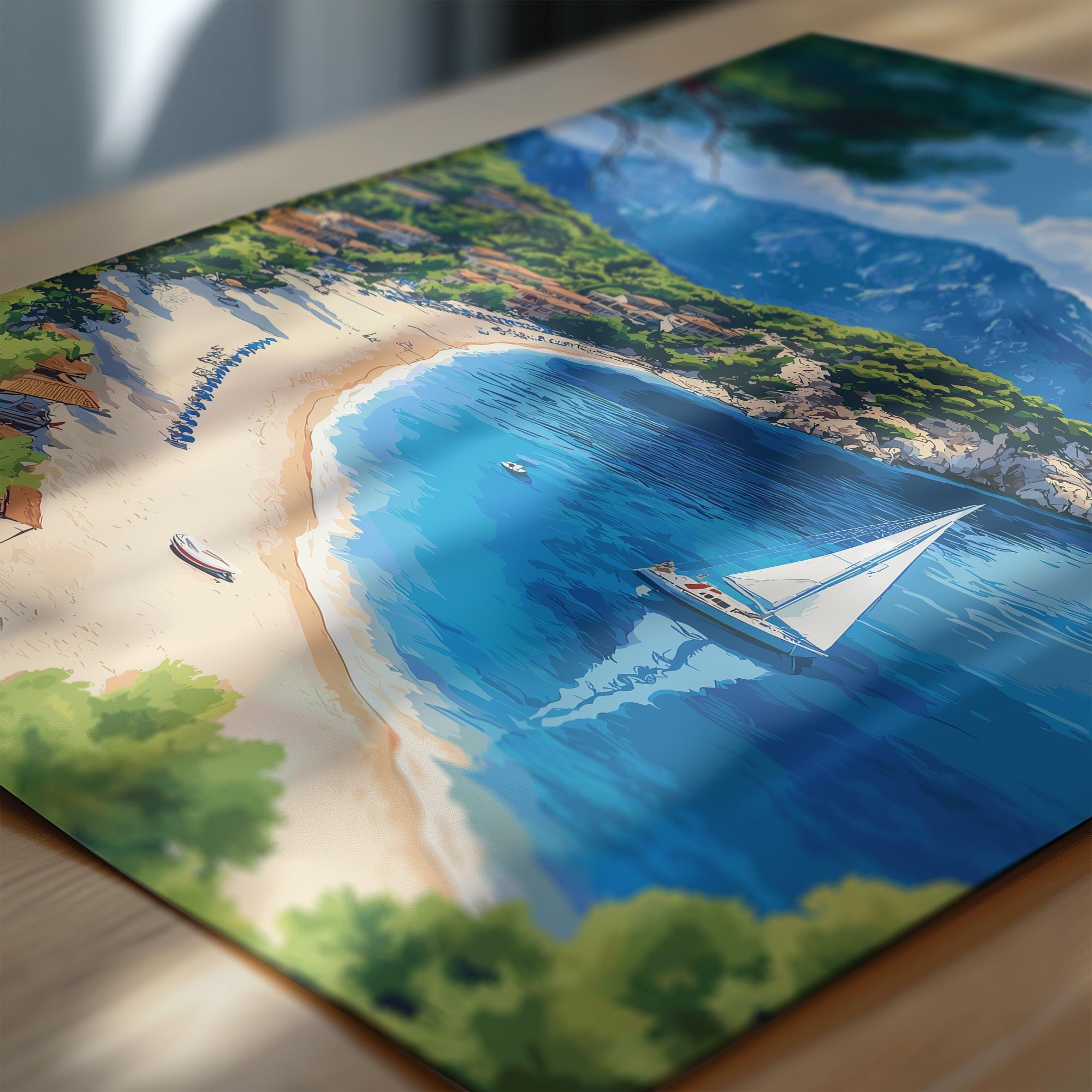 Oludeniz Travel Poster Wall Art, Travel Print of Oludeniz, Turkey Wall Art, Oludeniz Art Lovers Gift, Wall Art Print NQ Media Designs