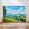Malvern Hills Landscape Travel Poster Wall Art, Travel Print of Malvern Hills, Malvern Hills Art Lovers Gift, English Countryside