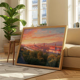Florence Travel Poster Wall Art City Landscape, Travel Print of Florence, Tuscany Art Lovers Gift,Italy Art Gift NQ Media Designs