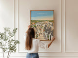 Alberobello Italy Poster, Trulli Houses Wall Art, Puglia Village Print, Italian Travel Poster, Alberobello Gift