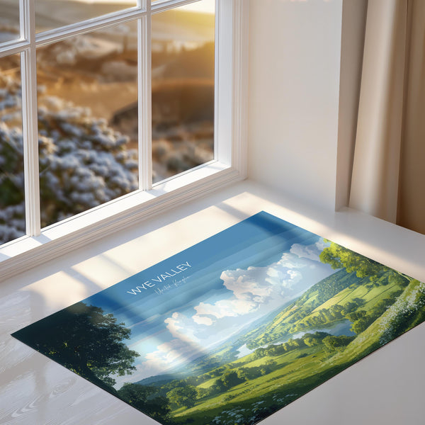 Wye Valley Landscape Travel Poster Wall Art, Wye Valley Travel Print, English Countryside Art Gift, Wall Art Print