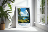Kielder Forest Travel Print, Travel Poster of Kielder Forest, Kielder Water Reservoir, Kielder Forest Art, Northumberland Gift, NQ Media Designs