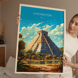 Chichen Itza Travel Print, Travel Poster of Chichen Itza, Mexico, Chichen Itza art lovers gift, Travel Gift NQ Media Designs