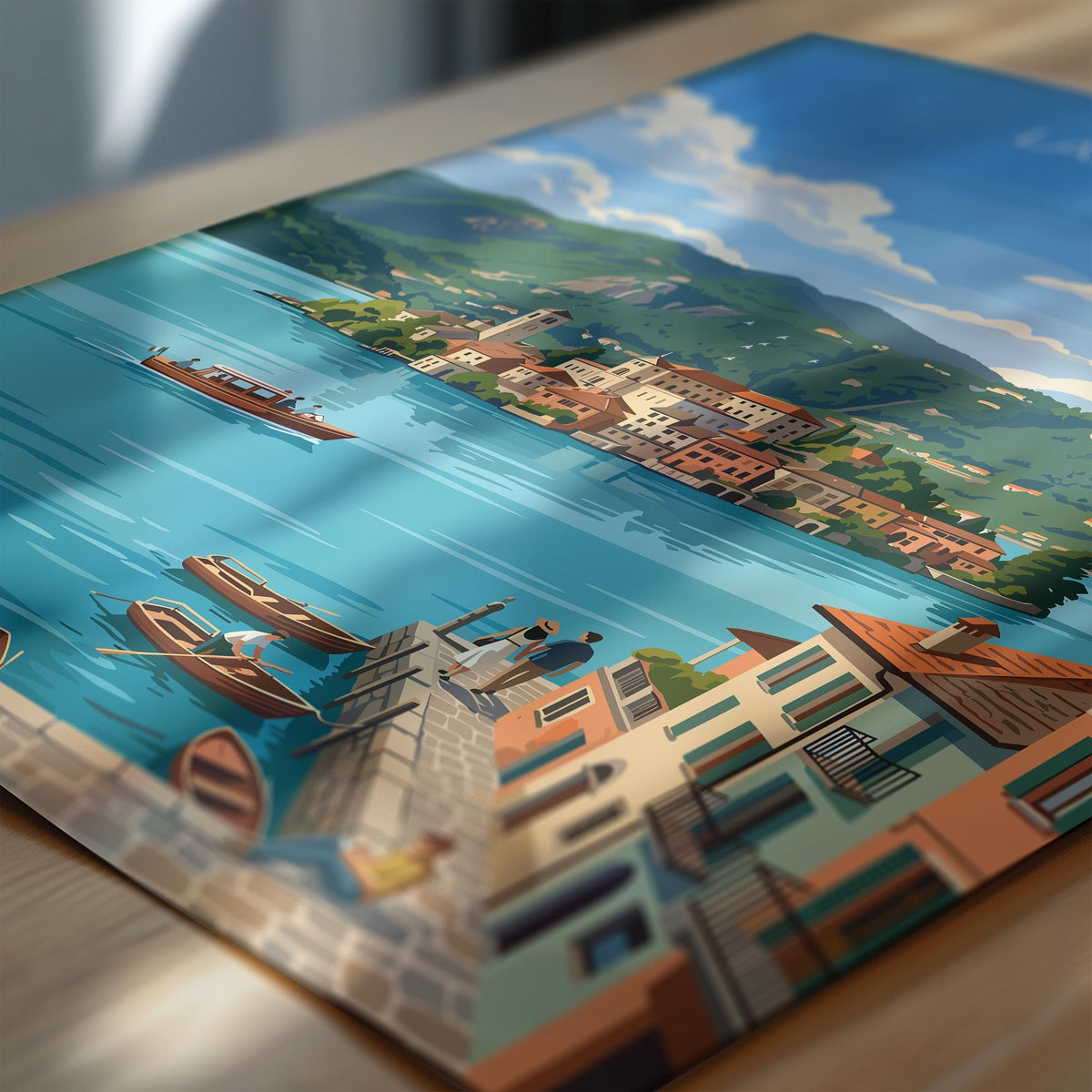 Lake Orta Travel Poster | Isola San Giulio, Italy Wall Art