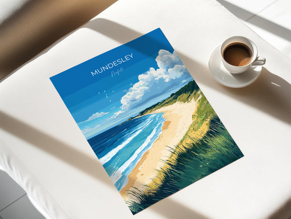 Mundesley Beach Poster, Travel Print of Mundesley, Norfolk Gift, England, Norfolk Art, Mundesley Beach Gift, Wall Art Print