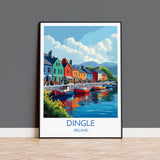 Dingle Poster, Travel Print of Dingle, County Kerry, Ireland Coast, Travel Wall Art Gift NQ Media Designs