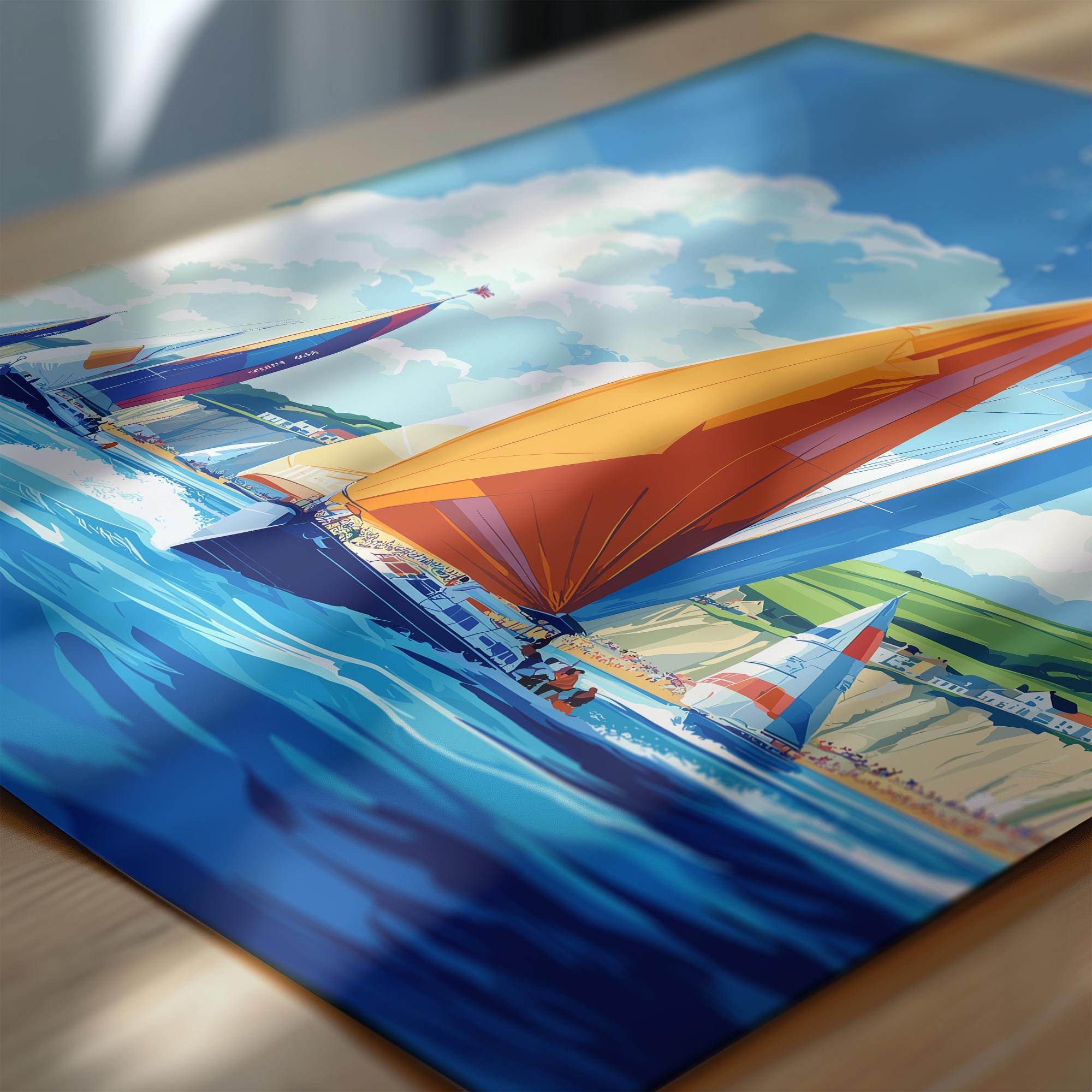 Cowes Travel Poster Wall Art, Travel Print of Cowes, Cowes Art Lovers Gift, Sailing Art, Isle of Wight Gift, NQ Media Designs