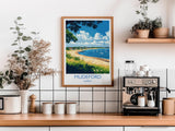 Mudeford Travel Print, Travel Poster of Mudeford, England, Mudeford Beach Christchurch, Dorset Coast Art, Dorset Gift, Wall Art Print NQ Media Designs