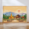 Chiang Mai Landscape Travel Poster, Travel Print of Chiang Mai, Thailand, Chiang Mai Art Lovers Gift, Wall Art Print NQ Media Designs