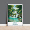 Krka National Park Waterfalls Poster, Croatia Travel Print, Skradinski Buk Wall Art, Croatian Landscape Illustration, Nature Lover Gift NQ Media Designs