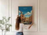 Krakow Poland Poster, St Mary’s Basilica Wall Art, Main Market Square Print, Polish Travel Poster, Krakow Gift