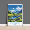 Snowdonia Travel Poster, Snowdonia Travel Print, Wales, Welsh Art, Snowdonia Gift, Wall Art Print NQ Media Designs