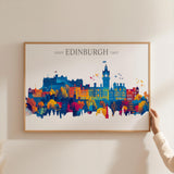 Edinburgh Travel Poster Skyline Wall Art Landscape, Travel Print of Edinburgh, Edinburgh Art Lovers Gift,Scotland Horizontal Art Gift NQ Media Designs
