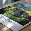 Glenfinnan Viaduct Travel Print Wall Art, Scottish Highlands Art, Railway Bridge Poster, Scotland Landscape, Steam Train Decor Artwork