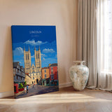 Lincoln Travel Print Wall Art, Travel Poster of Lincoln Cathedral, England, Lincolnshire Art Lovers Gift, Travel Art Gift NQ Media Designs