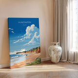 Hunstanton Beach Travel Poster, Travel Print of Hunstanton Beach, Norfolk, England, Norfolk Art, Norfolk Gift, Wall Art Print NQ Media Designs