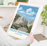 Mount Rushmore Print, South Dakota Art Gift, National Memorial Wall Art, Travel Poster NQ Media Designs