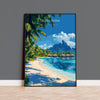 Bora Bora Travel Print Wall Art, Travel Poster of Bora Bora, French Polynesia, South Pacific Islands Art Lovers Gift