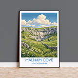 Malham Cove Travel Print | Limestone Pavement, Yorkshire Wall Art