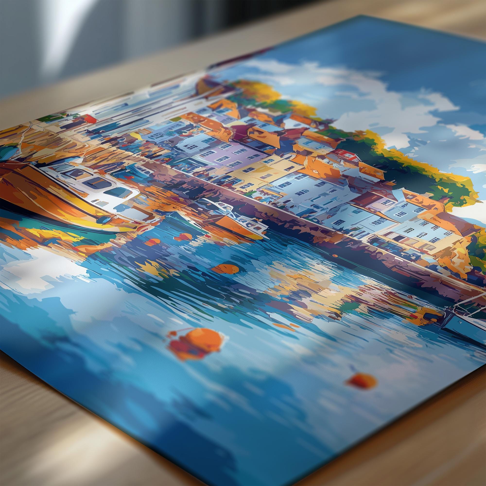 Looe Travel Poster, Travel Print of Looe, England, Cornwall Art, Looe Art Lovers Gift, Wall Art Print NQ Media Designs