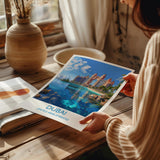Dubai Travel Print, Travel Poster of Dubai, Palm Jumeirah Dubai Art lovers Gift, UAE Wall Art Gift NQ Media Designs