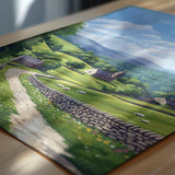 Derbyshire Travel Print Wall Art, Derbyshire Travel Poster, English Countryside Art Gift, Wall Art Print NQ Media Designs