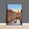 Colmar France Travel Print, Alsace Village Wall Art, Little Venice Canal Poster, Colourful Houses Illustration, Europe Decor