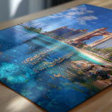 Dubai Travel Poster, Travel Print of Dubai, Palm Jumeirah Dubai Art lovers Gift, UAE Wall Art Gift NQ Media Designs