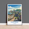 Montreal Canada Travel Poster, Montreal Skyline Wall Art, Old Montreal Print, Mount Royal Illustration, Quebec City Travel Decor